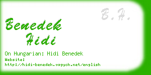 benedek hidi business card
